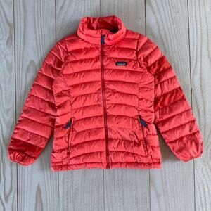 Patagonia Girls Duck Down Insulated Sweater White Puffer Jacket Size XL 14
